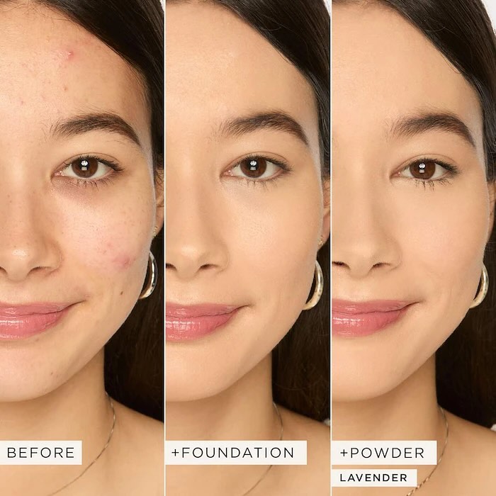 Creaseless setting & brightening powder