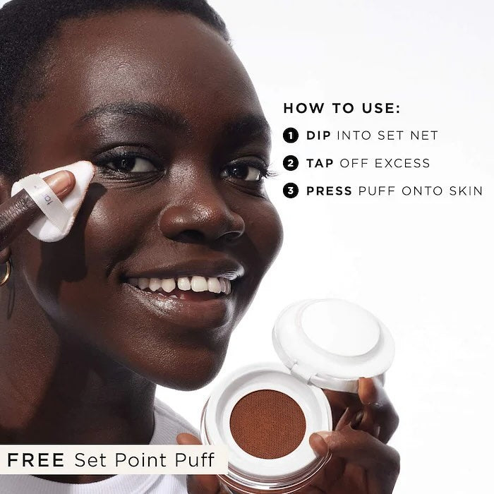 Creaseless setting & brightening powder