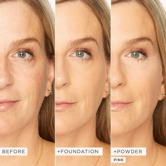 Creaseless setting & brightening powder