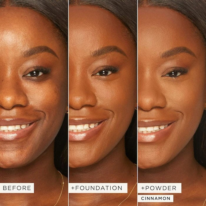Creaseless setting & brightening powder